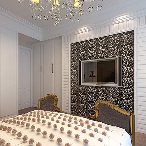 YIZUNNU Hanging Room Divider Made of PVC Panels Screen, Room Divider for Decorating Living Room, Dining Room, Sitting Room, Office, Restaurant Decoration(Black,12Pcs)