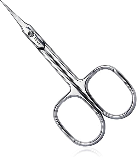 Miniatura 6 de Tijeras de cutícula extrafinas para mujeres y hombres, acero inoxidable profesional con punta puntiaguda precisa, cuchillas de aseo, manicura,
