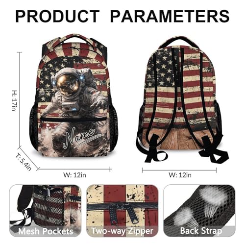 Personalized Kids Boys Backpack Astronaut Bookbag for School Casual Travel, Custom School Bag for Kindergarten Elementary Middle - Image 4