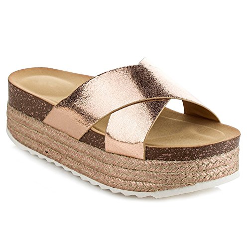espadrille platform slide sandals