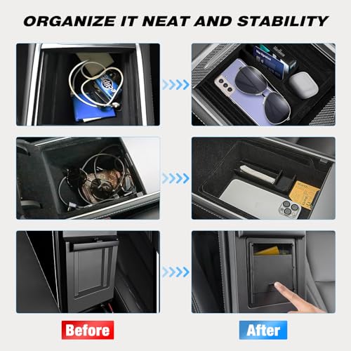 Nilight Tesla Model 3/Y Center Console Organizer, Hidden Storage Box by Nilight - Used condition - Image 3