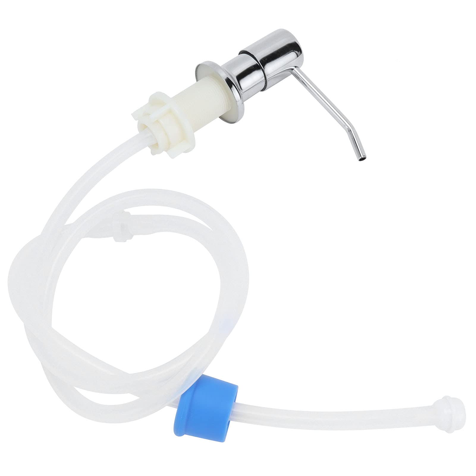 Dispensador de Jabón de Fregadero y Kit de Tubo de Extensión, Kit de Bomba de Jabón de Fregadero de Acero Inoxidable 304 Dispensador de Jabón de Cabeza de Tubo de Silicona para el Baño de la Cocina