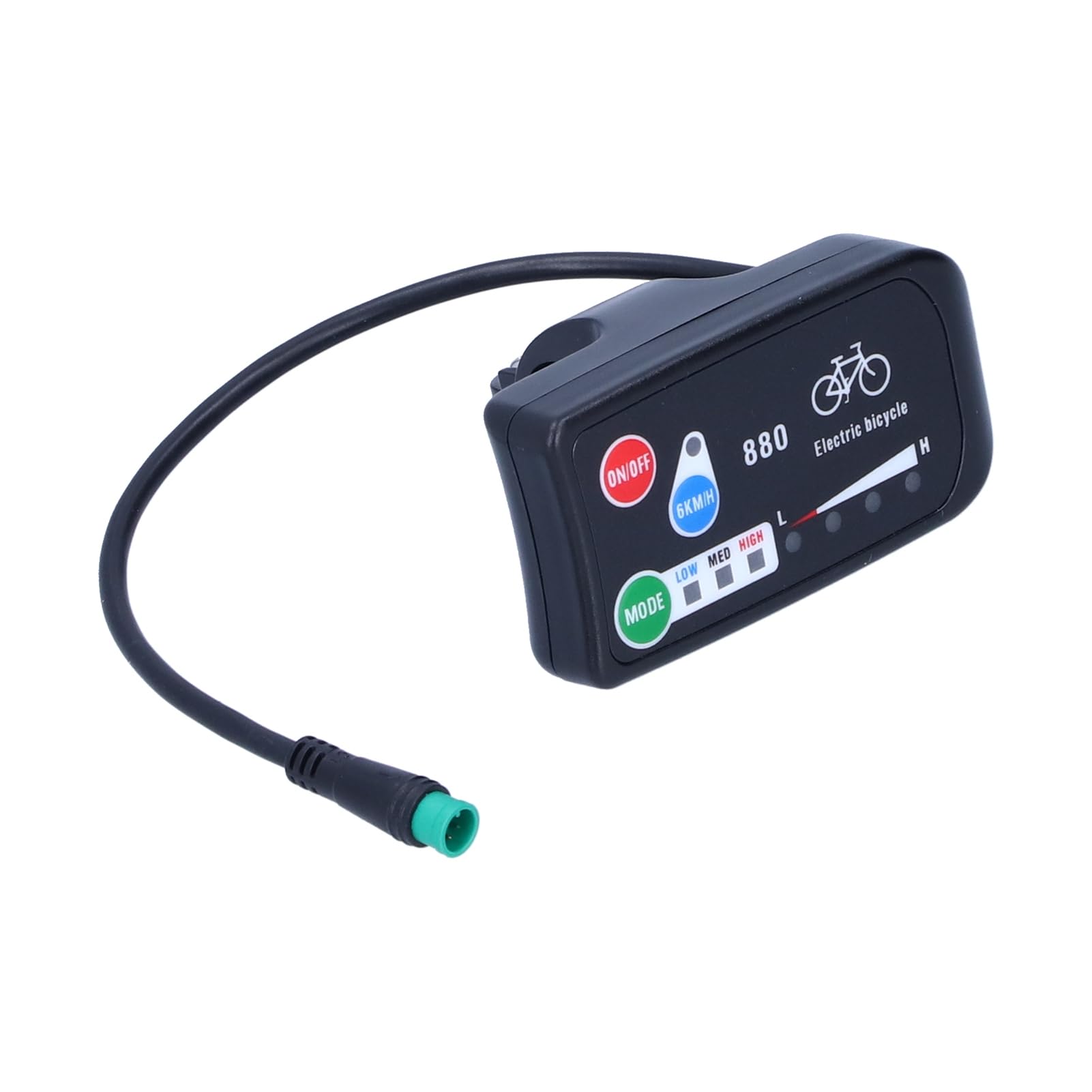 36V 48V Display Meter, Bicicletta Elettrica per Display Bici KT‑LED880 36V 48V Display Metro Accessori Bici Connettore Maschio a 5 Pin