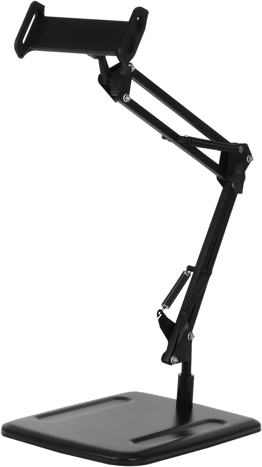 Multipurpose Desktop Cellphone and Tablet Stand Black, Portable Smartphone Holder for Live Streaming and Photography, Adjustable Floor Suspension Arm for Content CreatorsNO.4315