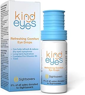 Refreshing Eye Drops - Rehydrating Relief for Dry or Tired Eyes - Kind Eyes - Water-Based Brightening Eye Drops to Reduce Itchy Sore Eyes with Provitamin B5 - Donation to Sightsavers - 15ml Bottle