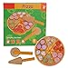 Simulazione Giocattolo per Pizza in Legno, Cucina di Verdure Giochi di finzione Giocattoli educativi Giocattolo per Tagliare la Pizza Compleanno Regalo di Natale per Ragazzi e Ragazze(#1)