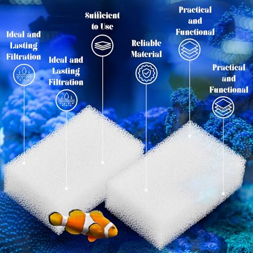 Image of Threlaco 12 Pcs Compatible with Aquaclear 70 Foam Filter Inserts, for Filtering Mechanical and Biological Media, Keeping the Water Tank Clean and Fresh
