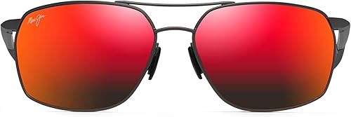 Maui Jim Puu Kukui - Lentes de sol rectangulares polarizados para hombre