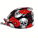 Material cómodo: los sombreros de protección para el cabello atados en la espalda están hechos de tela de algodón, agradable para la piel y transpirable, suave y cómodo, adecuado para usar durante todo el día. Nota: no sumerja, blanquee ni lave con agua caliente. Es normal que los colores oscuros se desvanezcan ligeramente durante el primer lavado.