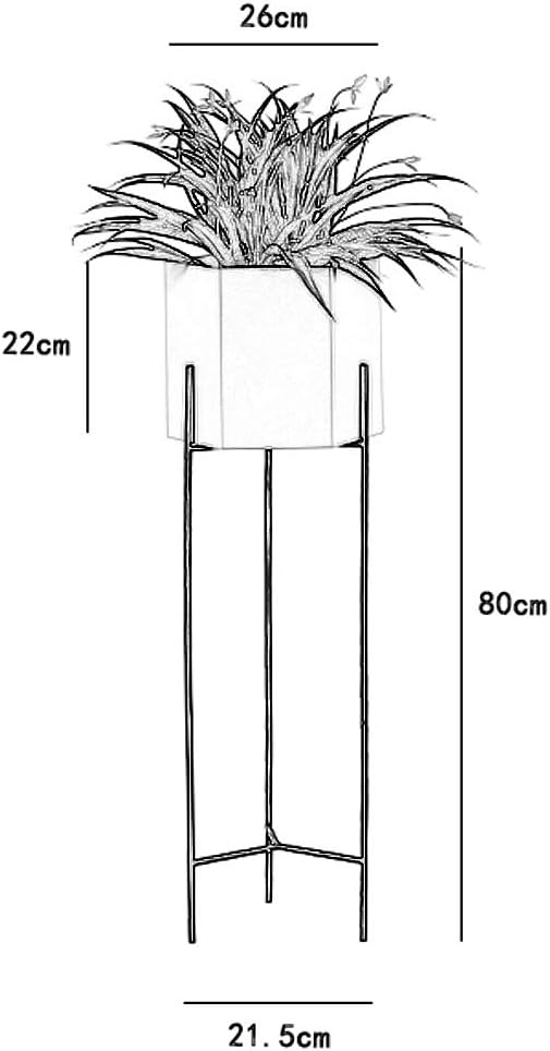 Nordic Metal Flower Stand Plant Pot Rack Indoor Living Room Balcony Decoration Display Shelf Outdoor Planter Holder Blue/Pink(Pink,L)