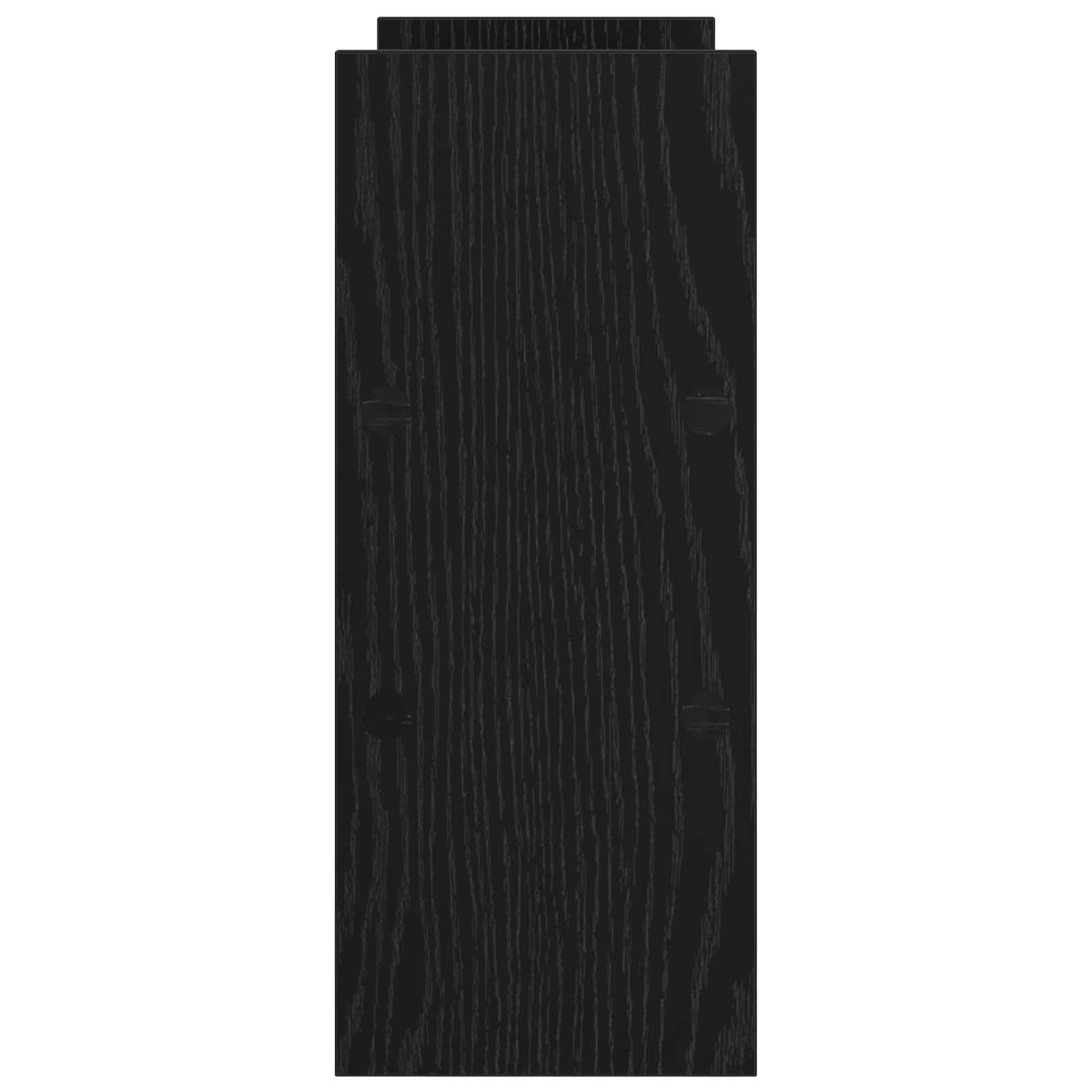 Soporte de escritorio para monitor de madera, aspecto de roble negro, 40 x 17 x 41 cm, con estante y soporte para PC y portátil, ergonómico, ahorra espacio, para oficina en casa, juegos