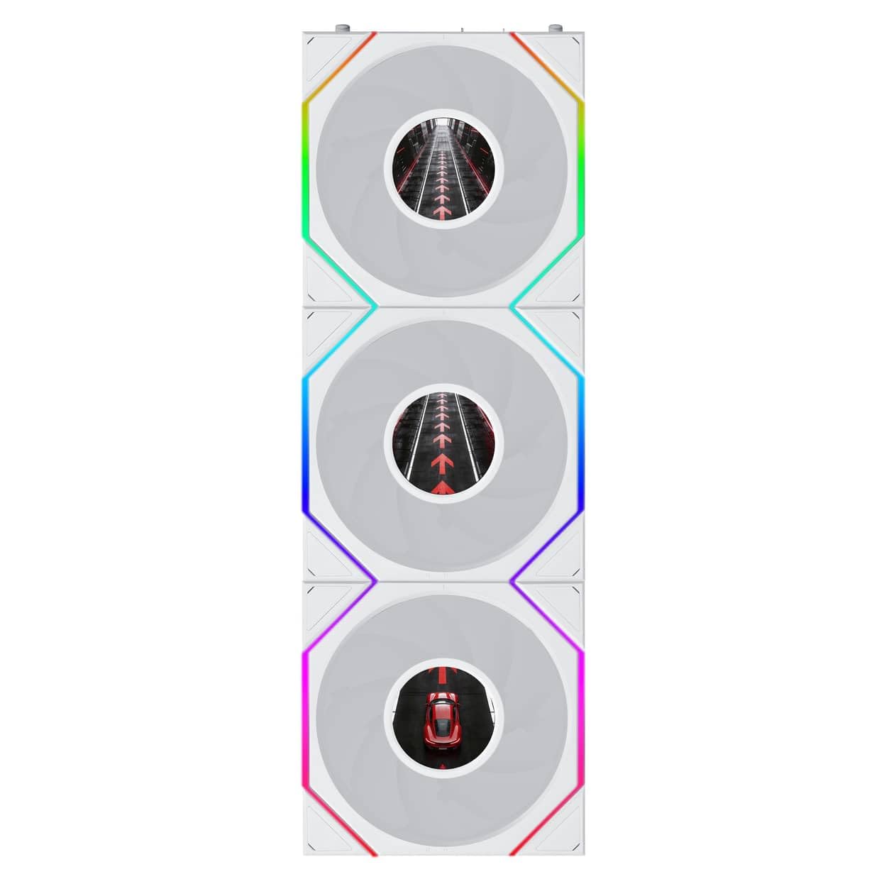 120mm Lian Li Uni Fan TL LCD FLEX ARGB, White (G99.12TLLCD1F3W.00)