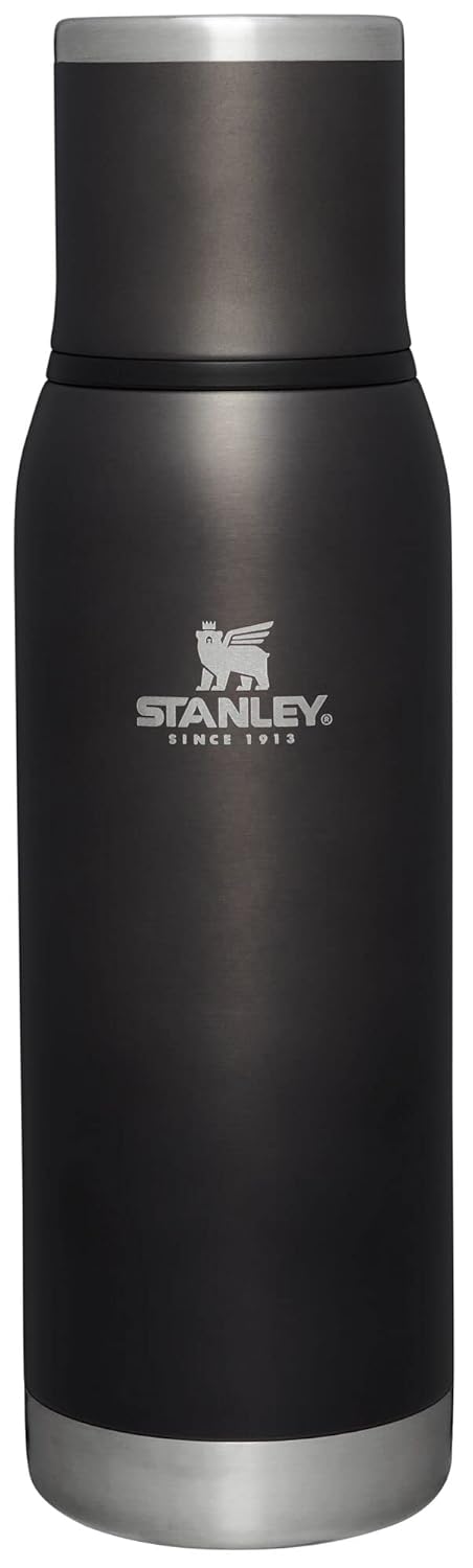 Stanley Adventure-To-Go Vacuum Bottle 25 oz Wide Mouth with Leakproof Cup Lid Keep Drinks Hot or Cold Packable
