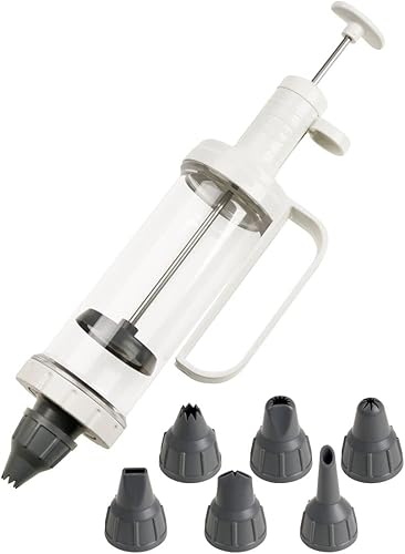 Dr. Oetker Jeringa de glaseado con una sola mano con 6 boquillas