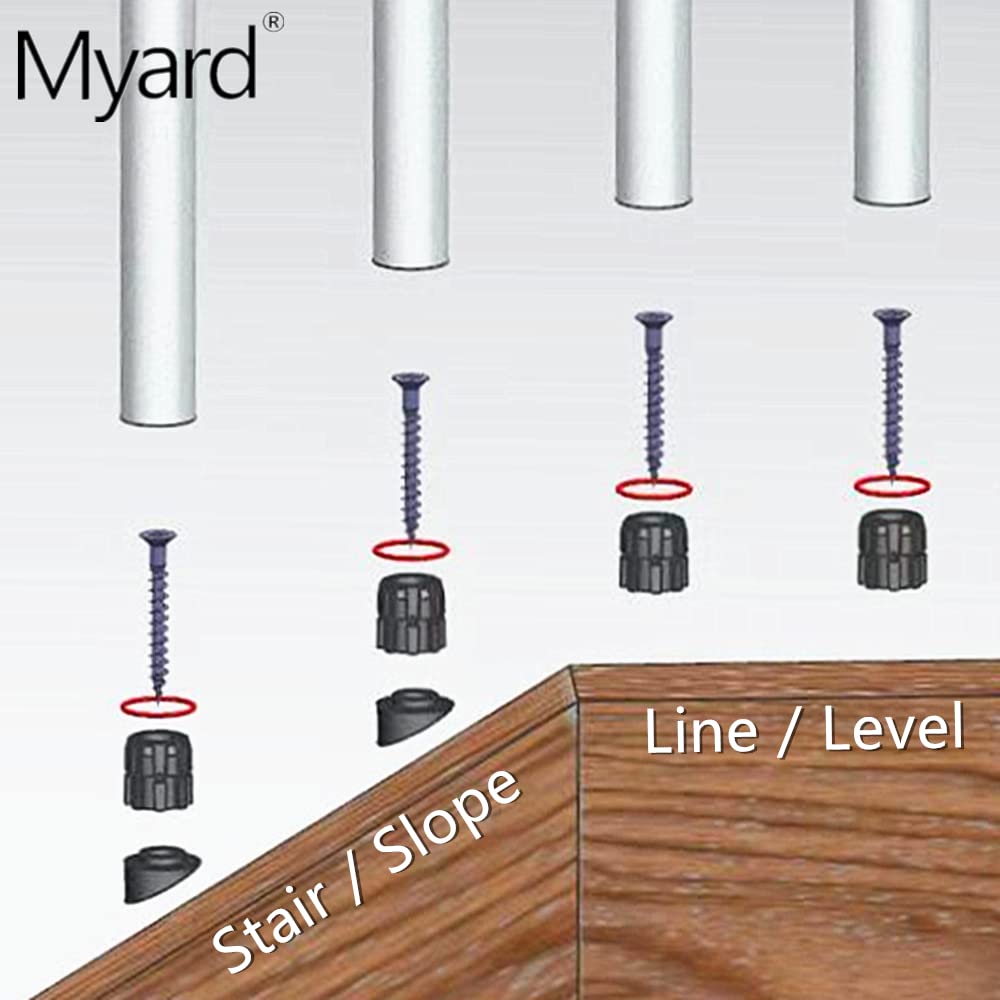 Buy Myard 'O' Seal Patented Baluster Connectors with Screws for Deck Railing Handrail Patio