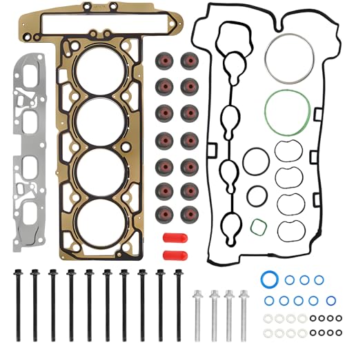 Image of Engine Head Gasket Set w /Cylinder Head Bolts ES72196 | Compatible with 2010-2017 Chevy Equinox Captiva Malibu GMC Terrain Buick Regal Lacrosse, GMC 2.4L 2384cc 145cid L4 DOHC