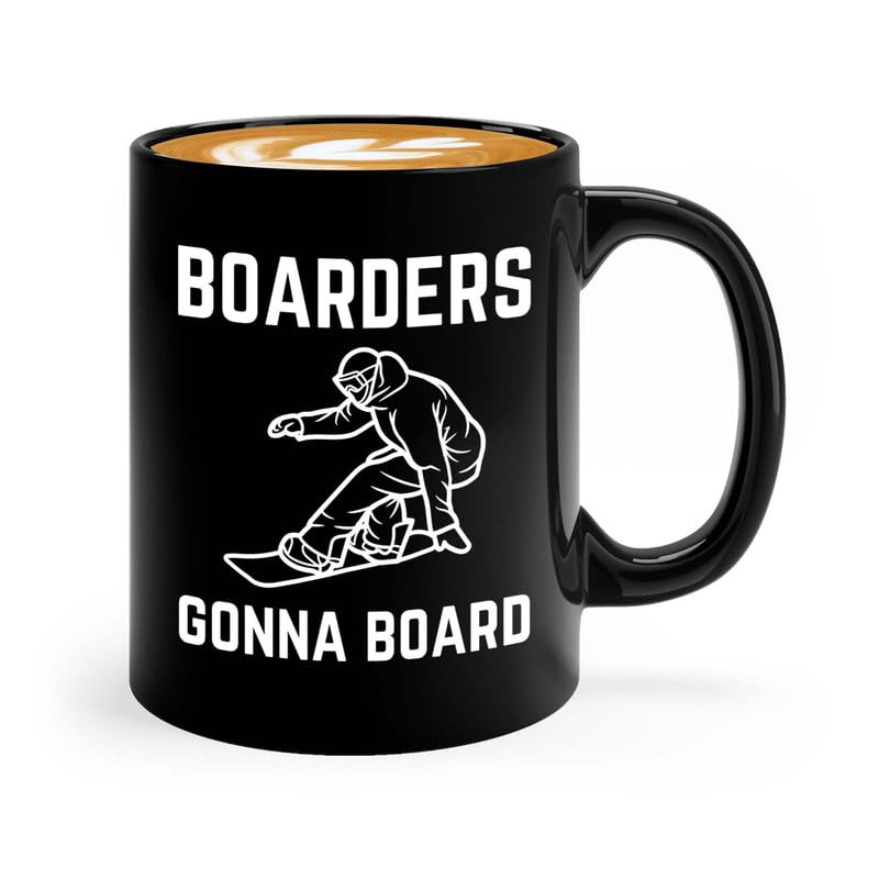 Luxe Gifting Snowboarder Coffee Mug 11oz Black - gonna board - Snowboarder Cup Snowboarding Gift For Snowboard Lovers Snowboarder Son Snowboarder Daughter