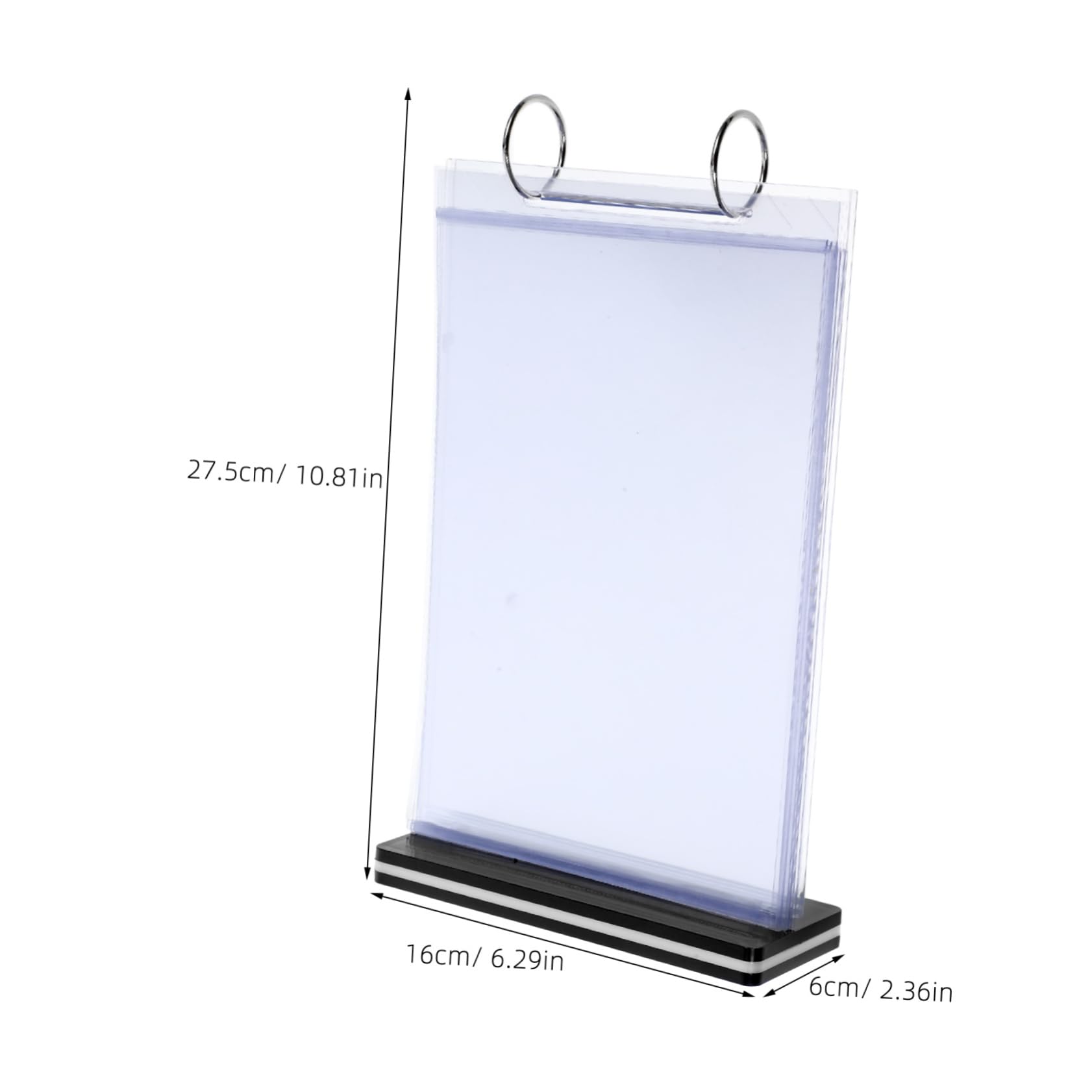 PRETYZOOM Menu Display Stand Size Desktop Menu Holder Holders Sign Easels for Display Menu Display Rack Menu Stand Poster Stands for Display Tabletop Holder Clear Display Stand