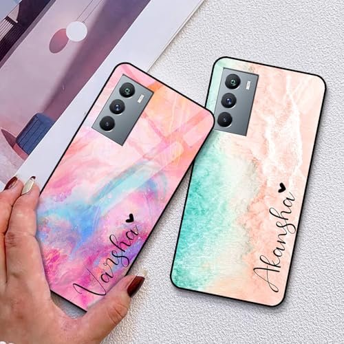 Image of COLORflow Back Cover Compatible with iQOO 9 SE 5G | Marble Colors Customized | Shockproof TPU Bumper with Camera Protection Back Cover Compatible with iQOO 9 SE 5G