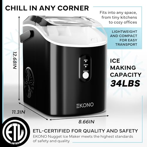 Máquina de hielo nugget EKONO 34 lbs/24H miniatura 5