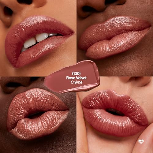 Revlon Super Lustrous Lipstick, High Impact Lipcolor with Moisturizing Creamy Formula, Infused with Vitamin E and Avocado Oil in Nude/Brown, Rose Velvet (130) - 1