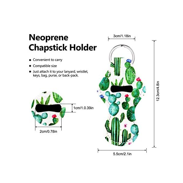 KPX 15Pcs Chapstick Holder Keychain, Lip Balm Holder Chapstick Keychain Holder Bulk for Lipstick Chapstick Tracker Safeguard (Style 2)