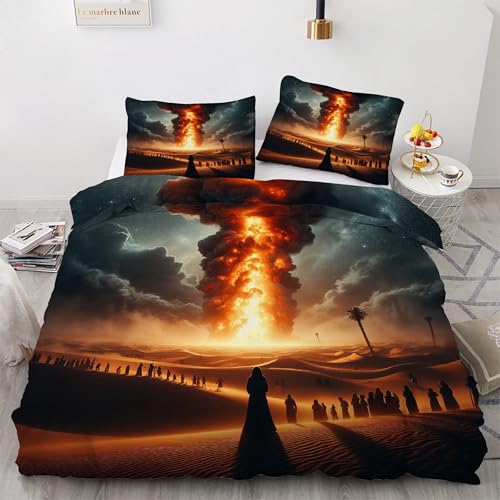 Housse de couette 240x260 pour lit king size parure volcan zip - 2