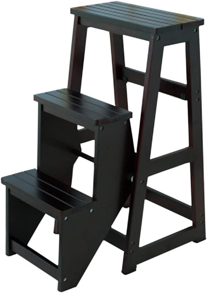 Indoor Climbing Stool,Folding Portable Ladder Step Stool Strong and Durable Solid Wood Wooden High Stool Change Shoe Bench Bathroom Stool Low Stool Fashion Portable Flower Rack Sim