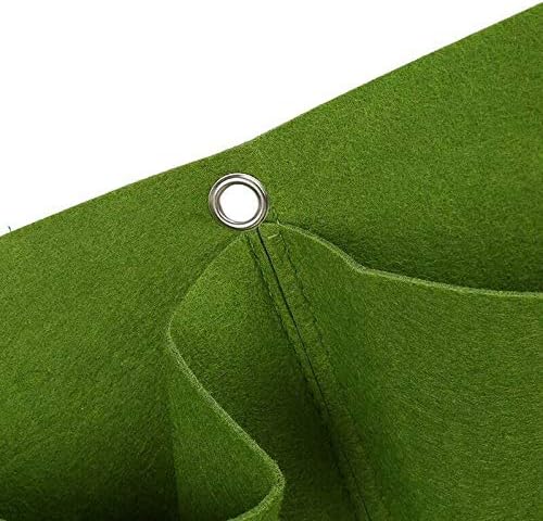 VOANZO 2 Pcs Green Garden Vertical Planter Multi Pocket Wall Mount Living Growing Bag Felt Indoor/Outdoor Herb Pot - Image 4