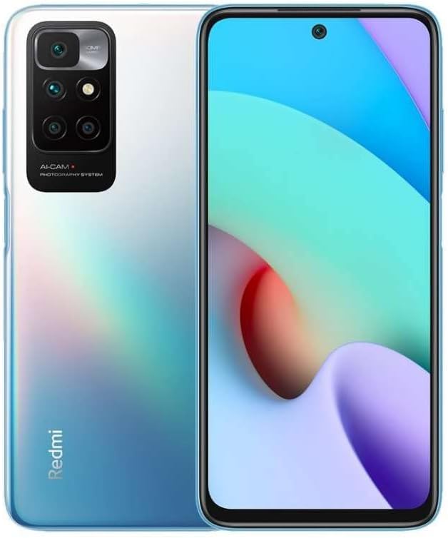XIAOMI Redmi 10 Smartphone 6.5' FHD + DotDisplay, MediaTek Helio G88, AI Quad cámara, 4 GB + 128 GB, Azul, Accesorios no incluidos (Reacondicionado)