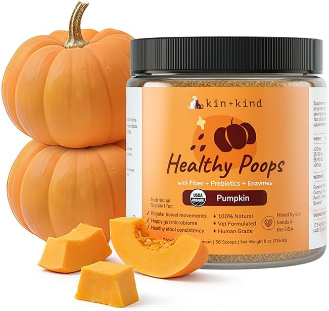 Organic Pumpkin Powder for Dogs & Cats for Healthy Poop