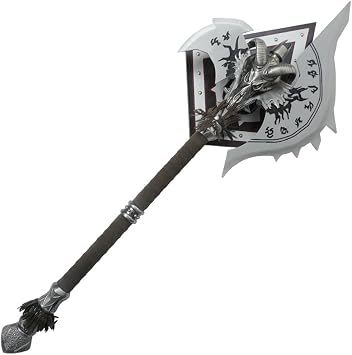 Game Wow Shadowmourne Replica, 43.3 Inch Shadow Sorrow, Frostmourne Sister Blade, Stainless Steel Unsharpened Orange Axe, Suitable for Collection and Gifts for Game Fans