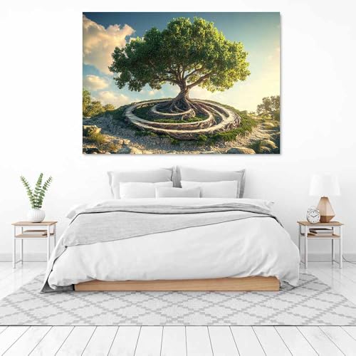 Impression sur toile arbre de vie symbolique déco zen salon et bain - 3