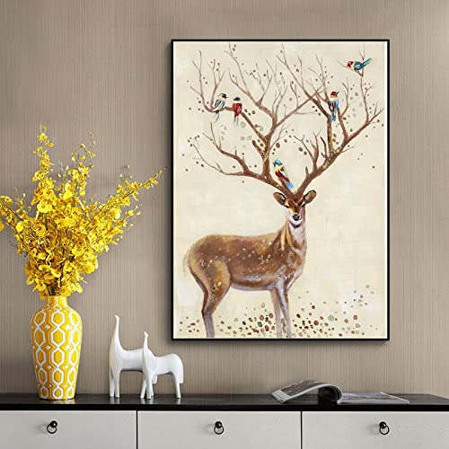 Kit diamant painting faon géant 80x180 pour chasser le stress par l'art