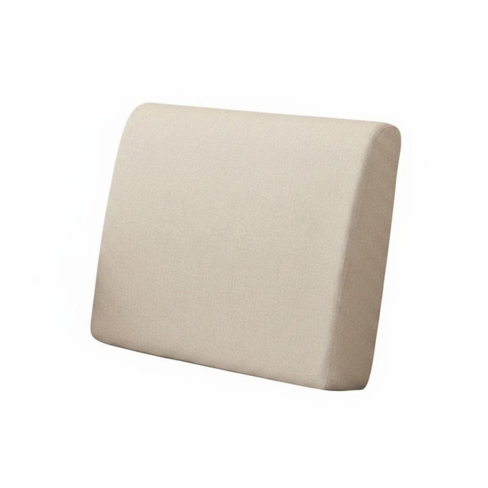 High-Density Sponge Sofa Back Cushion Textile Cover Rectangular Backrest Cushion Tight Fit Headboard Pillow Rounded Edges, Khaki, 65-40-15cm-image-41