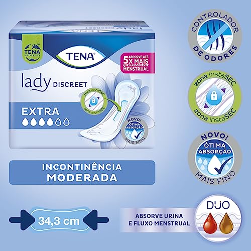 Absorvente Para Incontinência Urinária Tena Lady Discreet Extra 8 Unidades