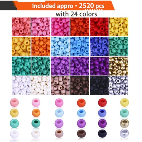 Image of Greentime Pony Beads kit,Opaque Matte Bead for DIY Friendship Necklace