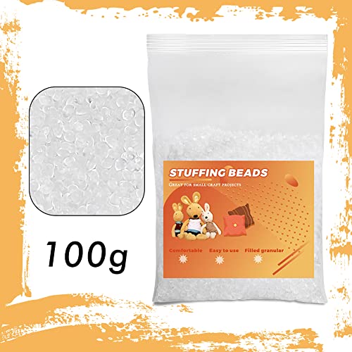 Image of Stuffing Beads, 3.5oz Weighted Pellets for Stuffed Animals, Craft Rubber Beads for Stuffing Animals, Heavy Filler for Crafts - 100g