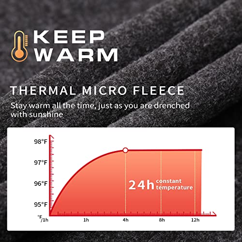 Soneven Long Sleeve Running Top Womens with Thumb Hole Compression Thermal Base Layer Ladies Fleece Tops T Shirt Lightweight Sport Yoga Top Quick Dry for Workout Hiking Skiing - Image 4