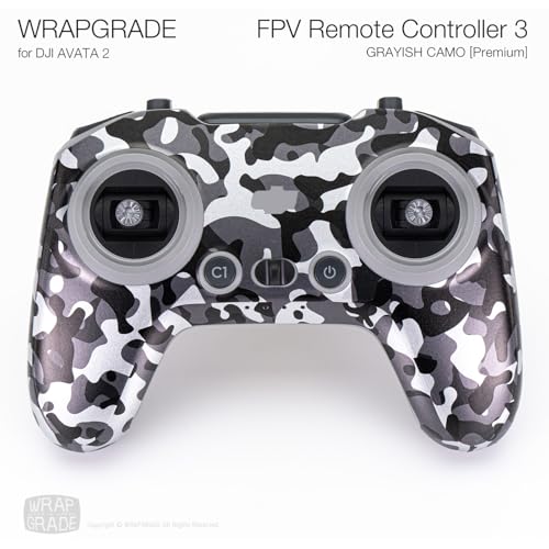 Image of WRAPGRADE Skin Compatible with DJI FPV RC /FPV Remote Controller 3 (Grayish Camo)