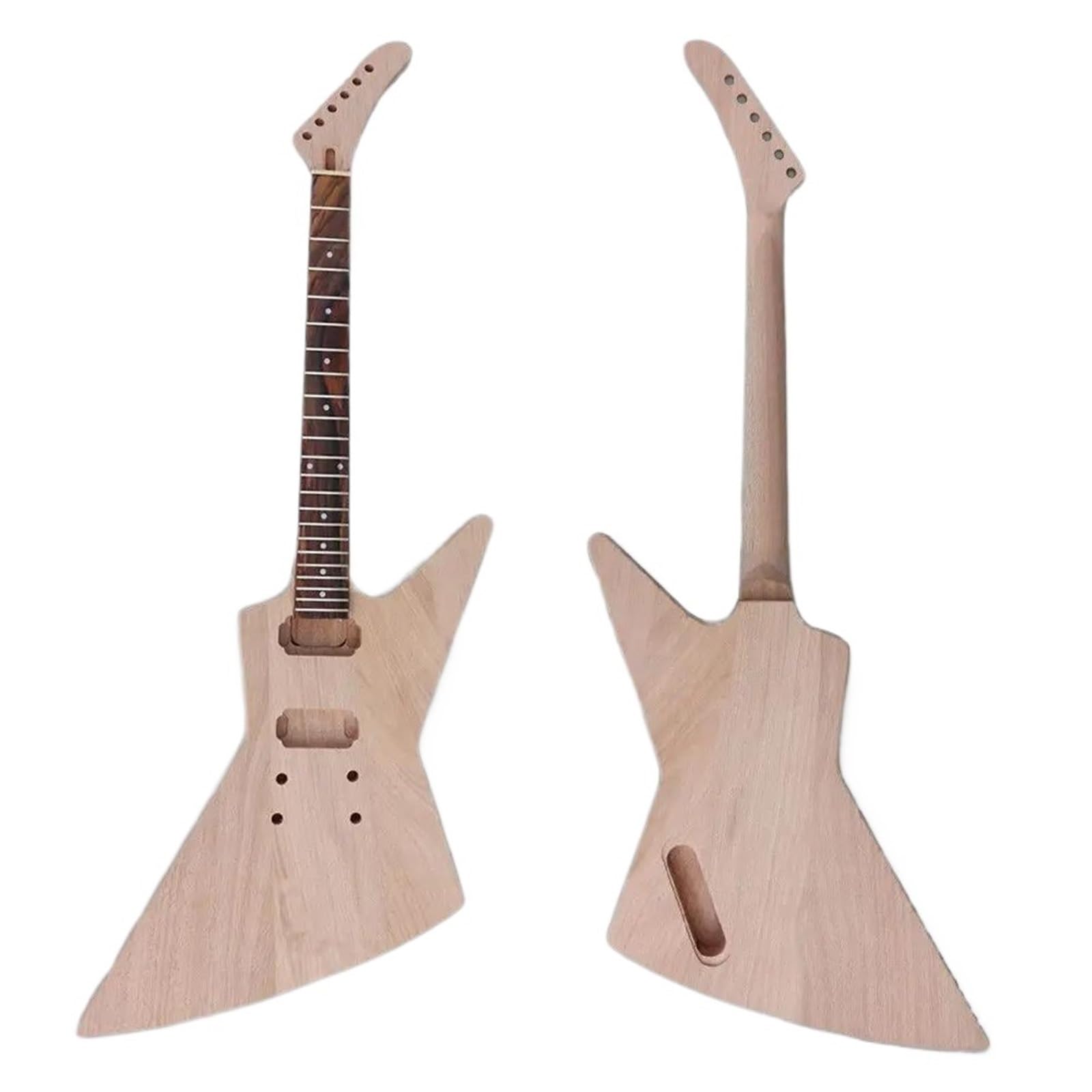 Unfinished Guitar Body Guitar Kit Banana Head Dot Inlay 22fret Neck Body Set In Heel(Set1)