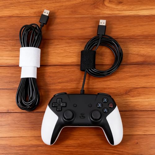 24 pcs Cable Ties, Black and White Self-Adhesive No Drill Anti Tip Adhesive Safety Under Desk Cord Management for Home and Office Stand Accessories (24) miniatura 5