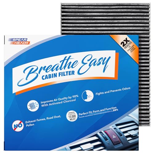 Image of Spearhead Odor Defense Breathe Easy AC & Heater Cabin Filter | Fits 2011-2023 300, 2011-2023 Challenger, 2011-2023 Charger Like OEM | Up to 25% Longer Lasting w /Activated Carbon (BE-668)