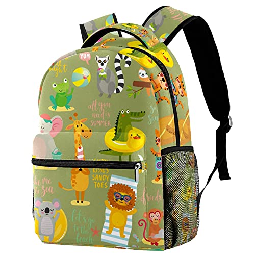 Sac à dos de voyage enfant avec poche bouteille motif panda paresseux