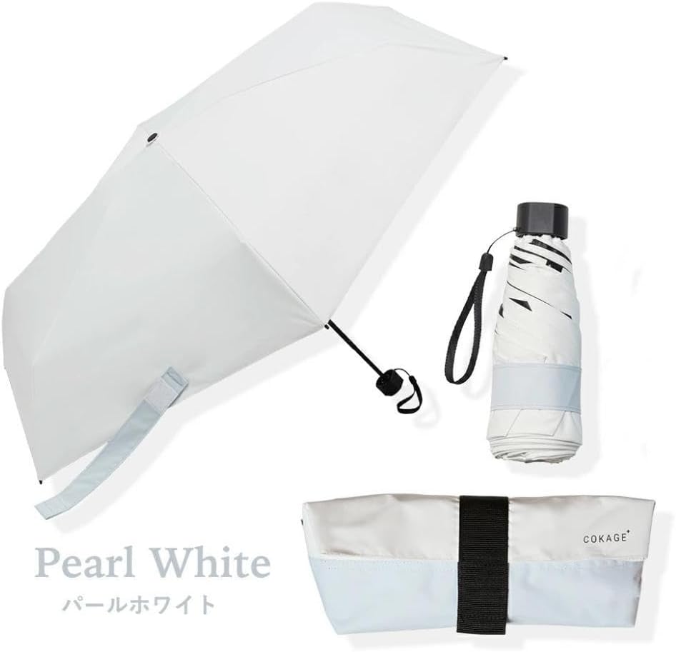 cokage+active 5段ミニ 50cm 折 パールホワイト water front 傘 cokage+active 5段ミニ 50cm 折 パールホワイト water front 傘