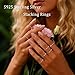 CANDYFANCY 925 Sterling Silver 1.2mm Stacking Midi Thin Rings Thumb Ring Stack Knuckle Rings for Women Band Silver Ring Size 8.5