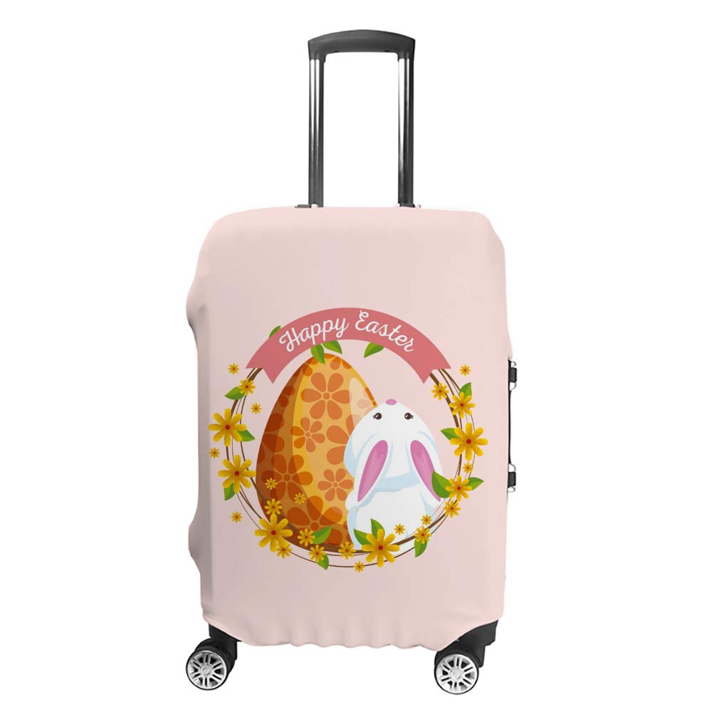 Housse de protection pour bagages voyage Happy Easter en tissu extensible premium
