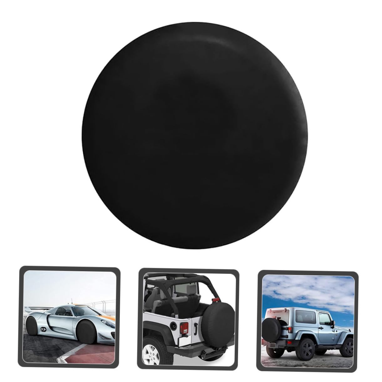 VALICLUD Housse de Pneu 13 Pouces en PVC Imitation Cuir, Protection Anti-Pluie et Anti-UV, pour Roue de Secours, Adaptée Camping-Car et Voiture, Accessoire Extérieur Polyvalent