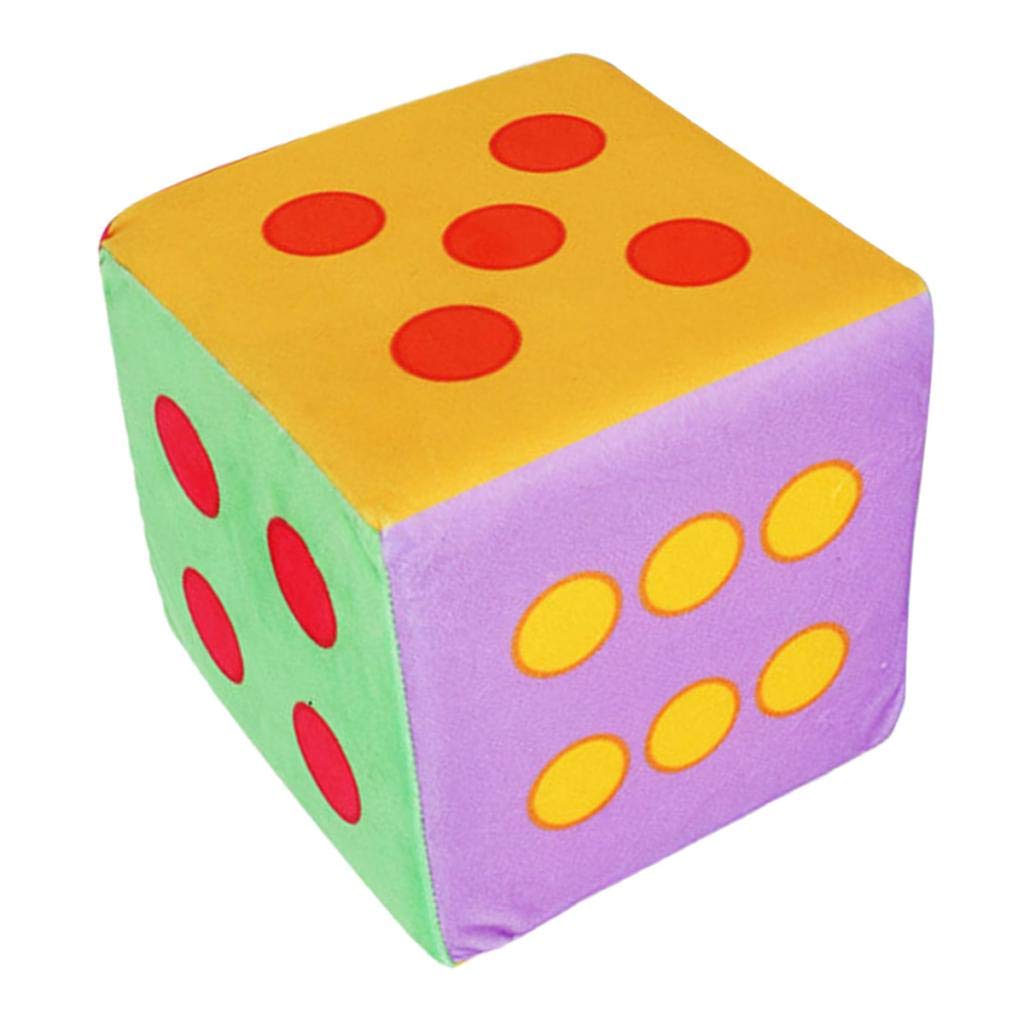 Juego de 5 dados de espuma Jumbo para jugar a los dados, suministros escolares de carnaval, 6 pulgadas, multicolor