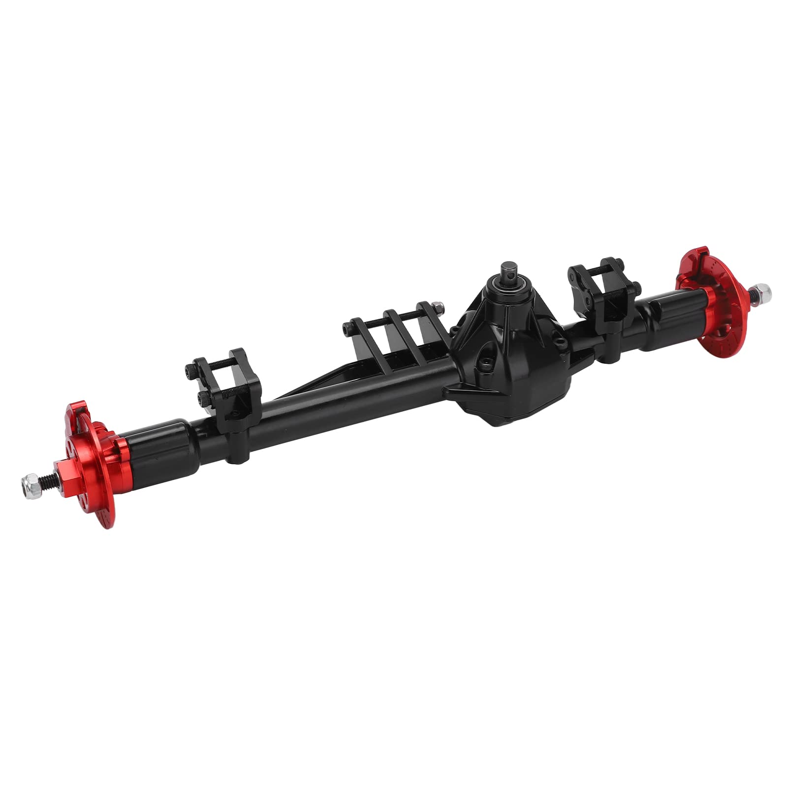 VGEBY Gruppo di montaggio dell'asse posteriore in metallo per AXIAL RBX10 Ryft 1/10 RC Car, nero e rosso